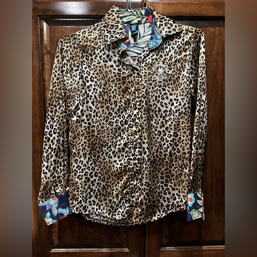 Leopard Print Thunderbird Brand Rodeo Shirt